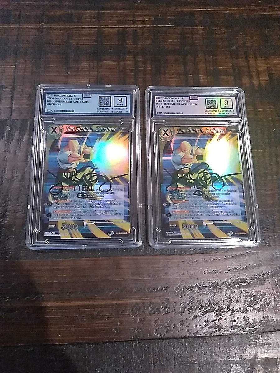Tien Dragon Ball Super Card Signed John Burgmeier Graded 9.5 | eBay