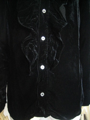 Junya Watanabe Comme Des Garcons Velvet Long Sleeve Boluse AD2006 - Picture 4 of 12