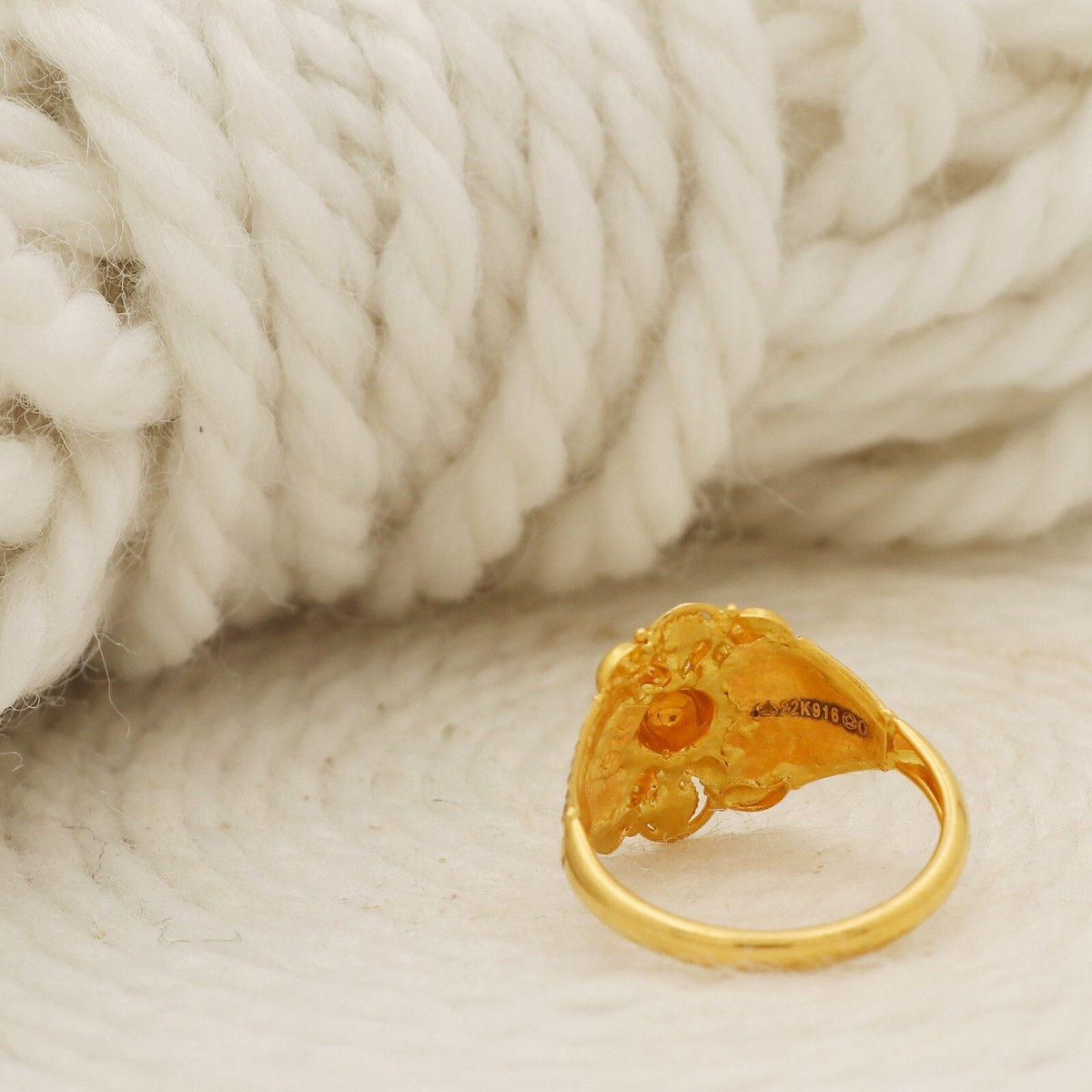 22k Yellow Gold Ring, 22K916 Fine Gold Handmade Ring for unisex or