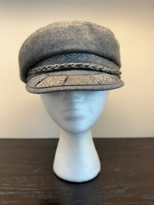#ad Greek Fishermans Hat Cap Mens 7 1 4 58cm Gray Wool Yacht Fiddler Made in Greece $19.99