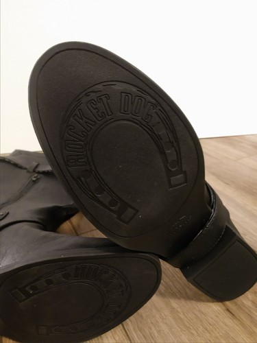 Rocketdog zippered boots black faux leather womens size 10M - NEW - Picture 5 of 8