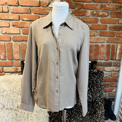 Authentic THE NORTH FACE Oatmeal Khaki Dressy Button Down Shirt Large