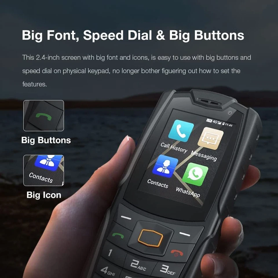 AGM M7 Clavier Robuste Téléphone 4G LTE Android IP68 Écran Tactile 2+16G 2500mAh - Photo 4/4