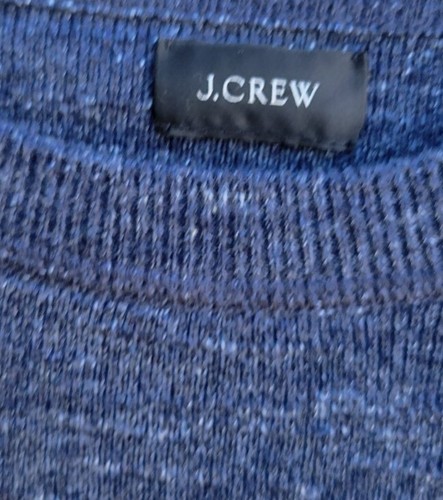 J. Crew Cotton Crewneck Sweater Navy Blue Size XXL - Picture 3 of 9