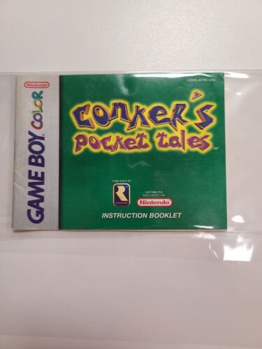 Conker's Pocket Tales Game Boy Color Manual FREE SHIPPING - Afbeelding 1 van 2