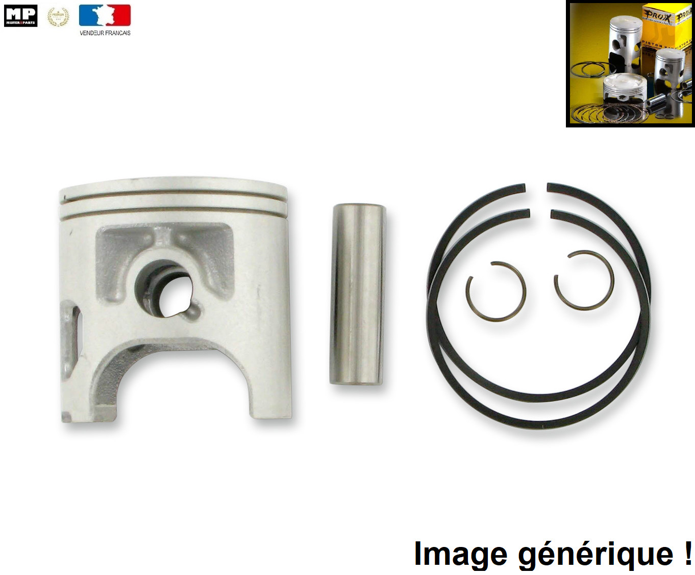 Kit piston Prox Ø54.00 Yamaha YZ 125 segments axe haut moteur