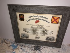 63RD CAVALRY DIVISION / COMMEMORATIVE - CERTIFICATE OF COMMENDATION