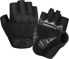 FINGEREDGLOVE Men Women Cycling Gloves for Sports Training, Black, Small