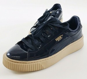 Puma Basket Sneakers Women's 10 US Tennis Shoes Navy Blue Purple Gold Logo  | eBay