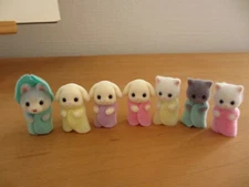 Sylvanian Families 7 Small Baby Knights Figures Calico Critters mini 1st JAPAN