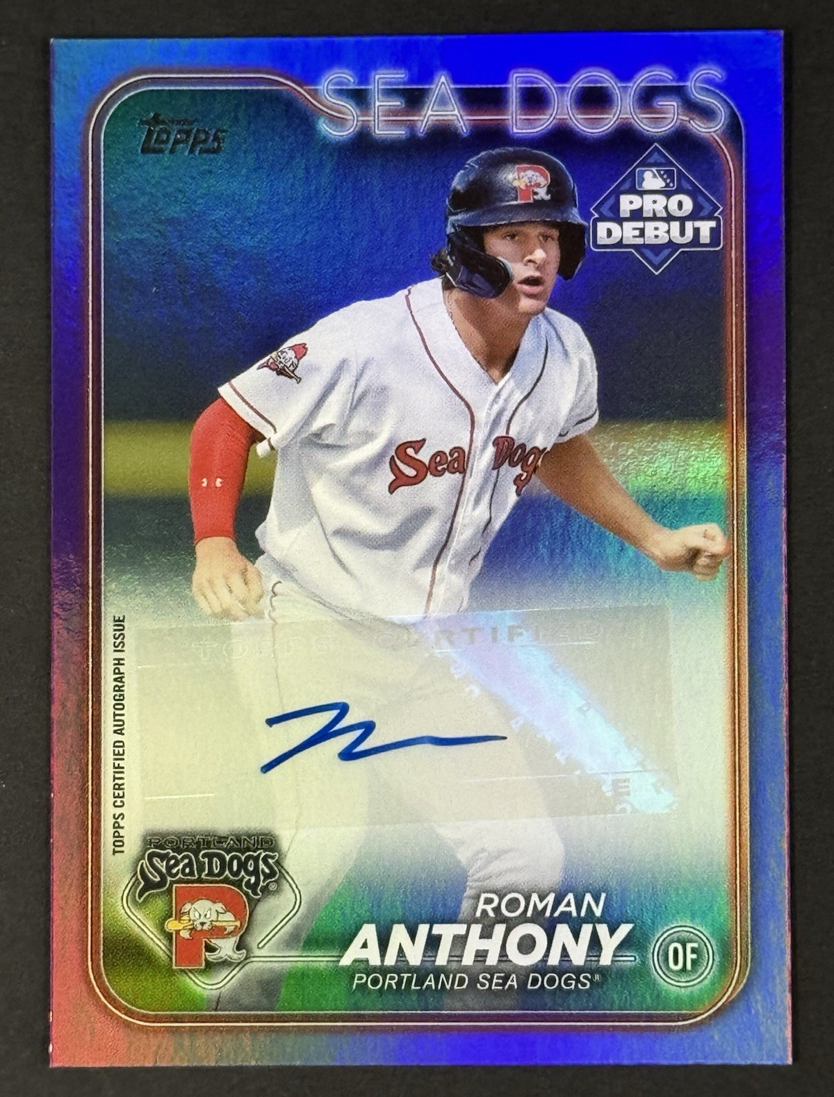 ⭐️Topps 2024 Pro Debut Roman Anthony RC Auto #PD-39 Purple /299 Sea Dogs⭐️