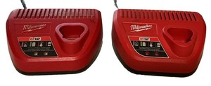Milwaukee M12 Battery Charger Lithium-Ion 12V 48-59-2401 LOT 2 🛑USED🛑