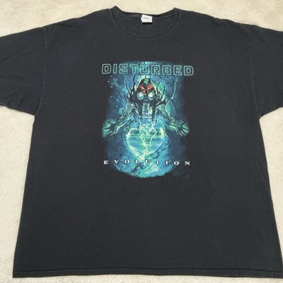 DISTURBED EVOLUTION TOUR 2019 Concert T Shirt Black 3XL EUC Rock Band Metal