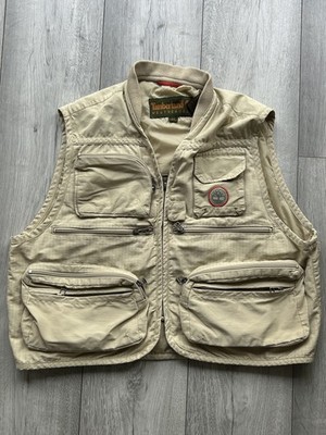 Vintage Timberland Weathergear Herren Outdoor Angeln Utility Taschen Weste Größe M