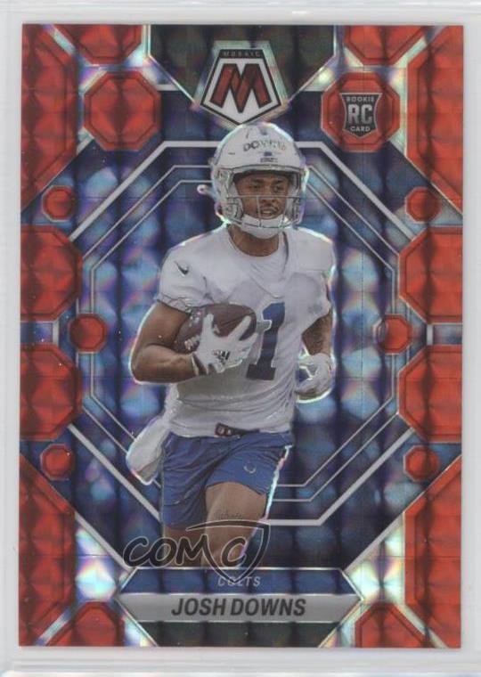 2023 Panini Mosaic Rookies Red Mosaic Prizm Josh Downs #339 18vn