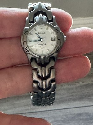 Ladies Bulova Marine Star 100M stainless watch