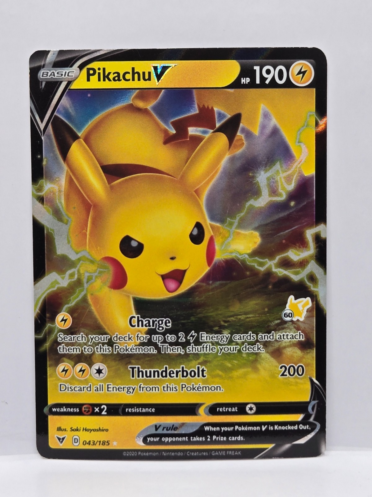 Pikachu V 43/185 Holo Pokemon TCG LP