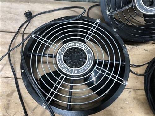 Lot of 3 Comair Rotron Caravel Axial Cooling Fans,10" Diameter, 115V, Vintage