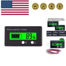 12V 24V 36V 48V Battery Capacity Indicator Golf Cart Voltage Meter with LCD D...