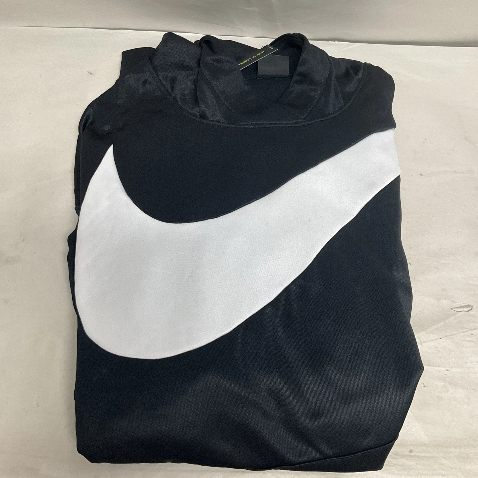 Nike Men's Dri-FIT Big Swoosh Pullover Hoodie Black NWT Size XXL