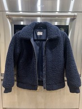 Crewcuts Sherpa Faux Fur Unisex Kids Jacket, Navy, Size 10, Excellent Condition