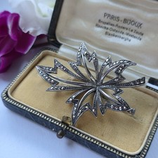 Superbe broche ancienne Art Déco / Rétro en argent massif