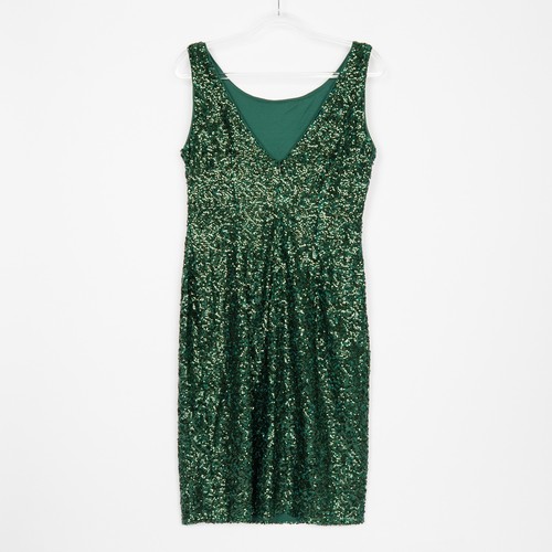 Studio One New York Green Sequin Sleeveless Party Cocktail Dress Size 8 - Picture 6 of 18