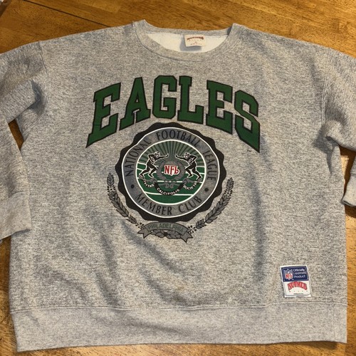 Vintage NUTMEG Philadelphia EAGLES Sweatshirt Size L NFL football Rare Made USA - Picture 1 of 18