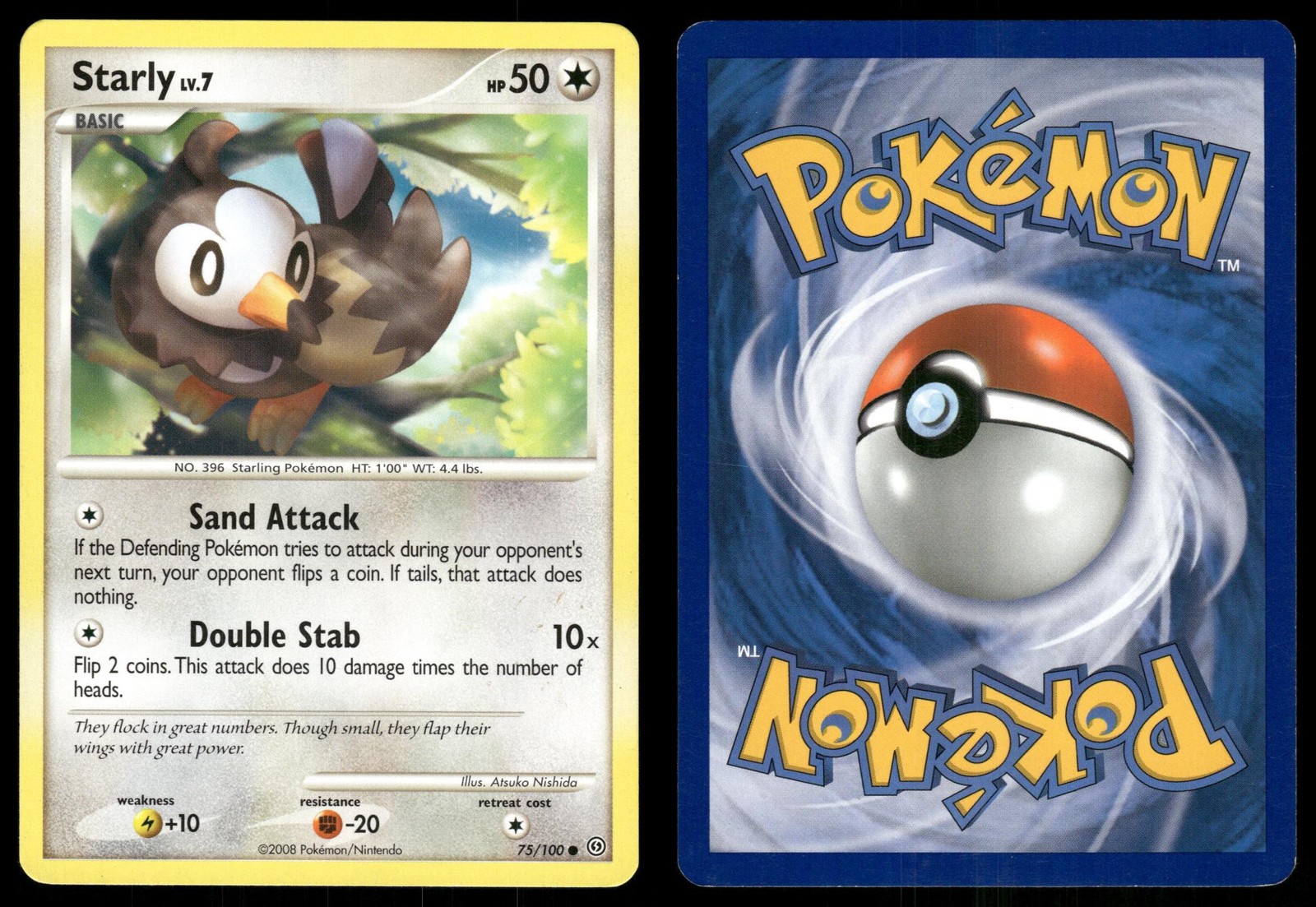 Starly 75 LIGHTLY PLAYED Stormfront 100 Pokemon