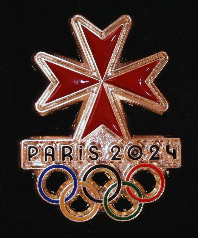 Beautiful Paris 2024 Summer Olympics - Malta NOC Pin
