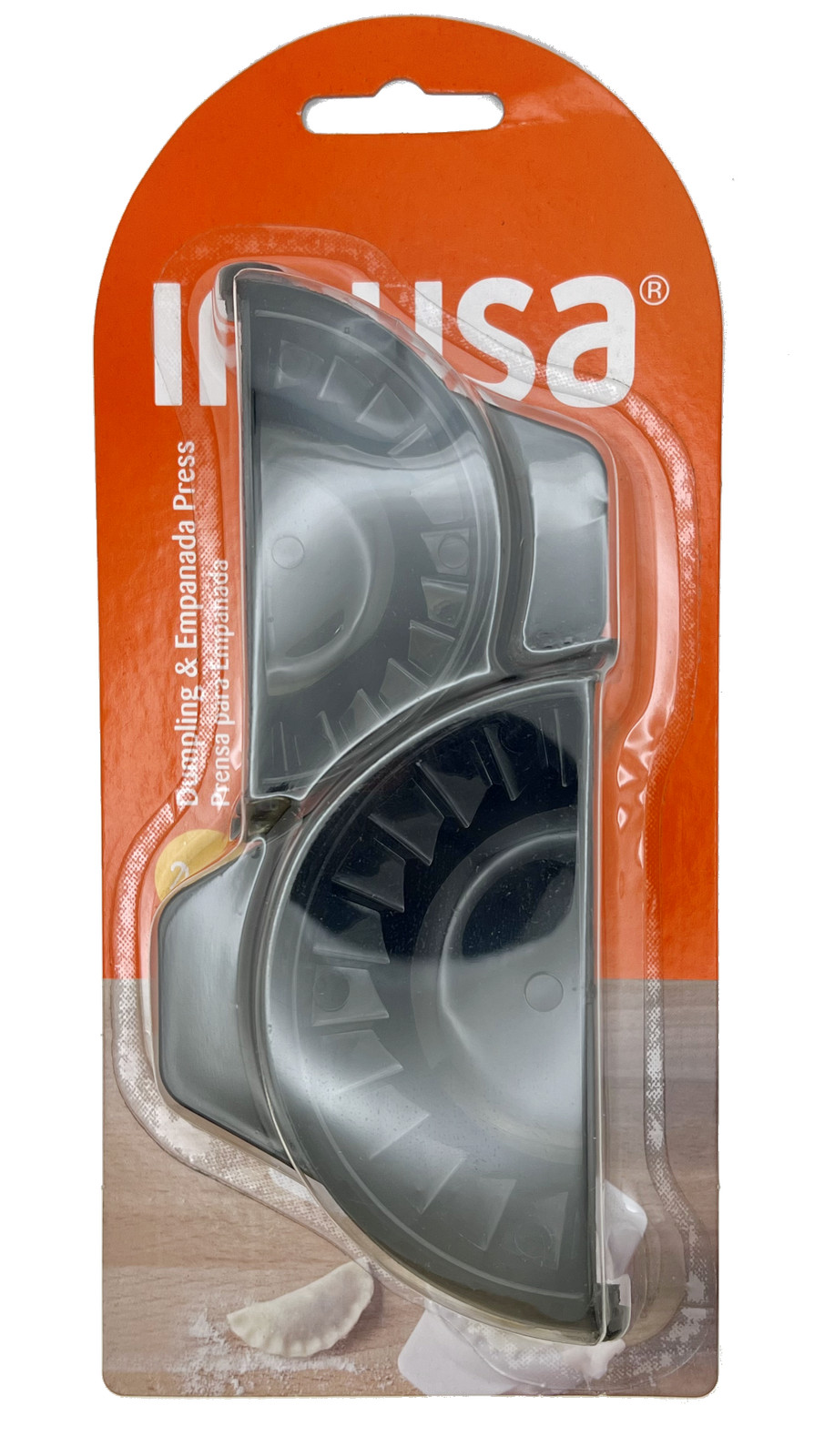 IMUSA USA IMU-71096W Dumpling and Empanada press Mold 2-Pack, Black