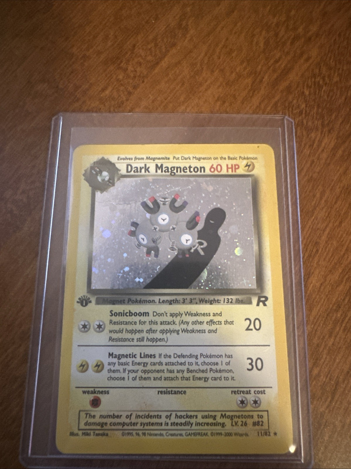 Pokemon Team Rocket Dark Magneton 11/82 Vintage Holo Rare 1st Edition MP- VG-