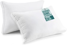 Down Alternative Bed Pillows for Sleeping Queen Size White , Set