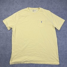 Polo Ralph Lauren Shirt Mens 4XLT Big Tall Yellow Pocket Pony Logo Tagless Tee