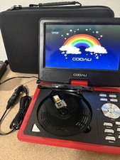 Portable DVD Player Black w/ Swivel Flip-Up Screen, AC Adapter  Carry Case