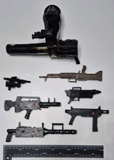 Vintage Weapons 7 x Large Guns, Action Force, G.I Joe inc Action Jeep Gun
