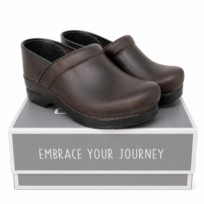 DANSKO PROFESSIONAL ANTIQUE BROWN BLACK CLOGS 206-780202 SLIP ON LEATHER WOMENS