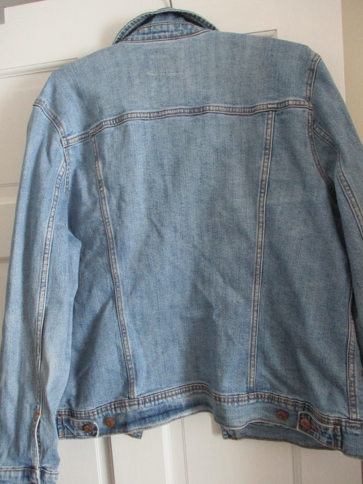 Old Navy Button Front Jacket Collared Pockets Blu… - image 3