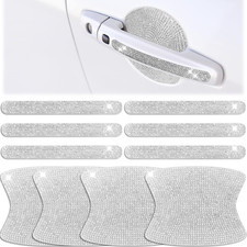 10 Pieces Bling Car Accessories for Women Bling Car Door Handle Protector Door H