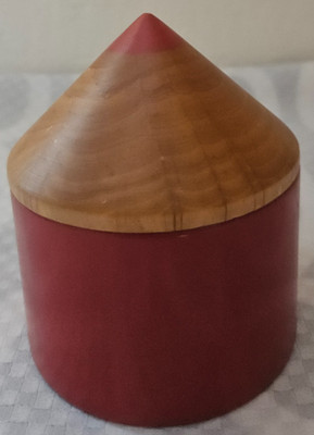 Small Wooden Trinket Box/ Round Shape/ Home Decor