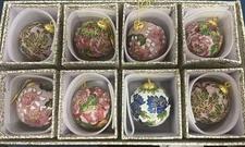 Hand Crafted Cloisonne Enameled Christmas Ball Ornament Sold By 1 Piece! Small