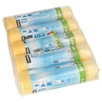 500 Gelbe MüLlsäCke Zum Zuziehen Hdpe 60 L 71 Cm X 64 Cm MüLlbeutel AbfallsäCke