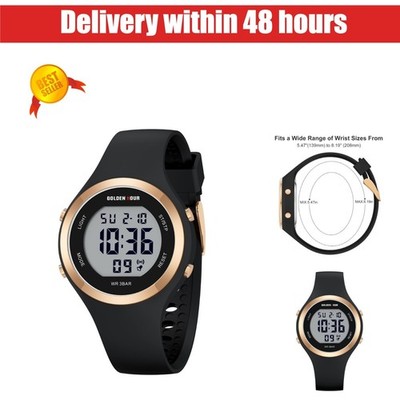 GOLDEN HOUR Waterproof Sport Women's Digital Watch
