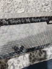 Car License Plate Frame Logo The Beach Is My Happy Place