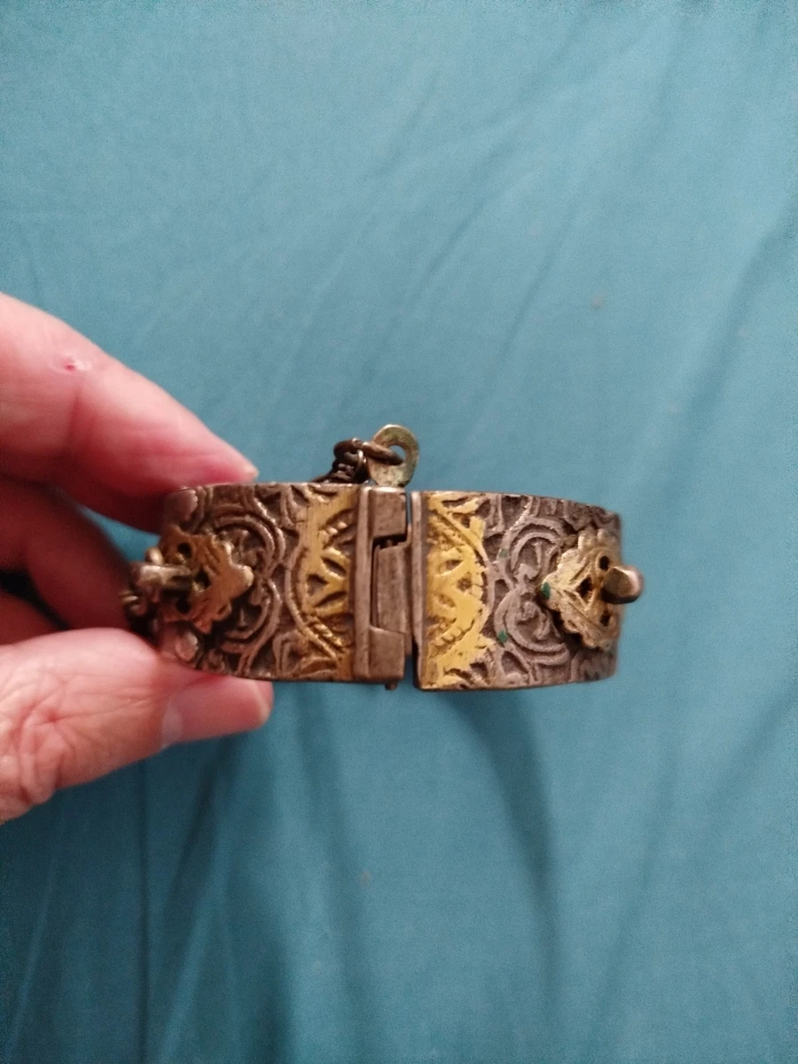 Boîte à Bracelet Berbère émaillée - Style Ethnique Afrique Du Nord - Neuf