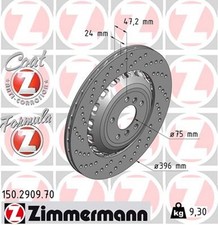 1x Bremsscheibe FORMULA Z ZIMMERMANN 150.2909.70 f�r BMW F10 6er F06 F13 F12 5er