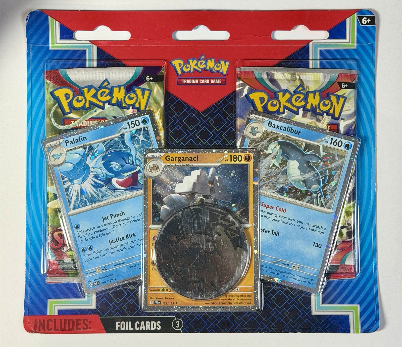 Pokémon TCG: Enhanced 2-Pack Blister Pack Feat. Palafin, Garganacl, & Baxcalibur
