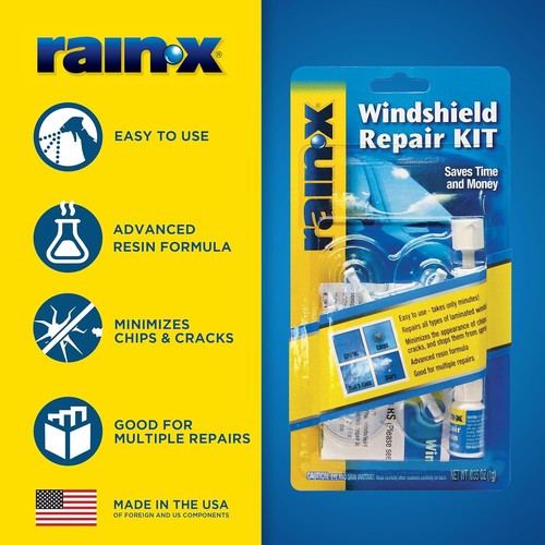 Rain X Windshield Repair Kit for Chips and Cracks Universal Fit Easy Use - Picture 3 of 8
