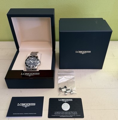 Longines L3.742.4 Hydroconquest Men s Automatic Wrist Watch w/ Box & Papers