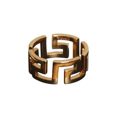 VERSACE- NIB Gold Plate Greco Band,  Size 27